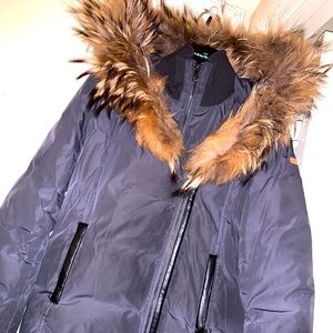 Big Girls Size 10 Coal Grey Mackage Lee Lee Puffer